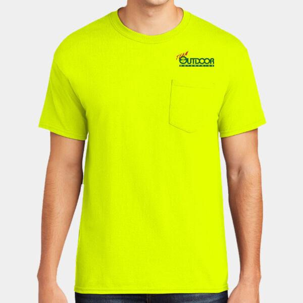 Team Outdoor - Heavy Cotton ™ 100% Cotton Pocket T Shirt Thumbnail