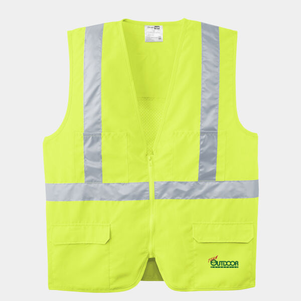 Team Outdoor - Ansi 107 Class 2 Mesh Back Safety Vest Thumbnail