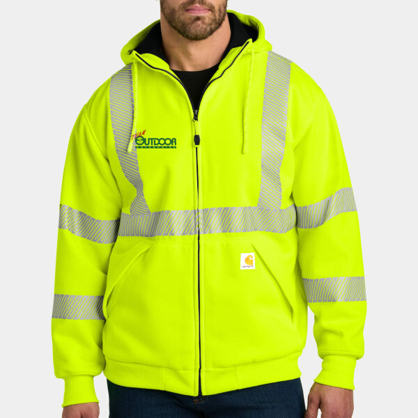 Team Outdoor - Ansi 107 Class 3 Lined Full Zip Sweatshirt Thumbnail