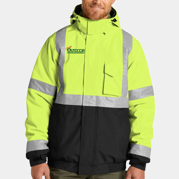 Team Outdoor - Ansi 107 Class 3 Economy Waterproof Insulated Bomber Jacket Thumbnail