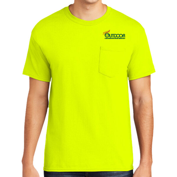 Team Outdoor - Heavy Cotton ™ 100% Cotton Pocket T Shirt Thumbnail