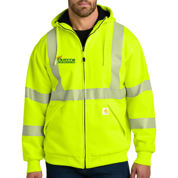 Team Outdoor - Ansi 107 Class 3 Lined Full Zip Sweatshirt Thumbnail
