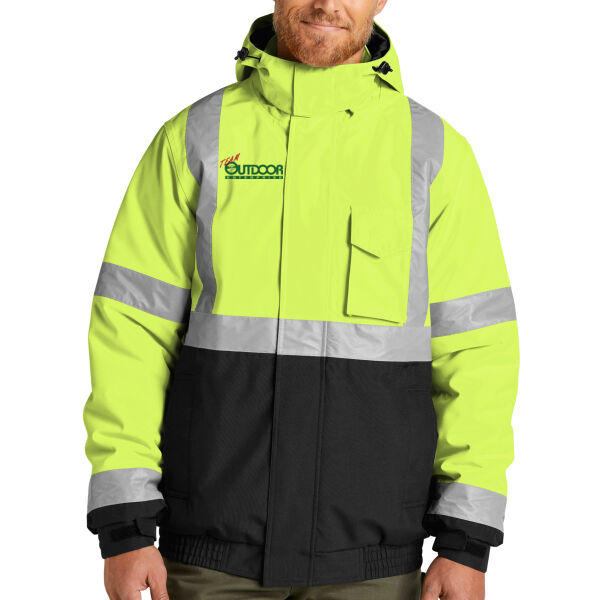 Team Outdoor - Ansi 107 Class 3 Economy Waterproof Insulated Bomber Jacket Thumbnail