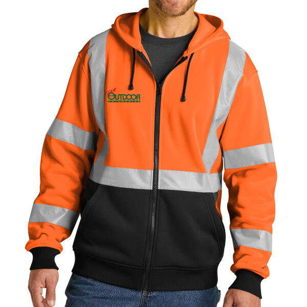 Team Outdoor - A107 Class 3 Heavy Duty Fleece Full Zip Hoodie Thumbnail