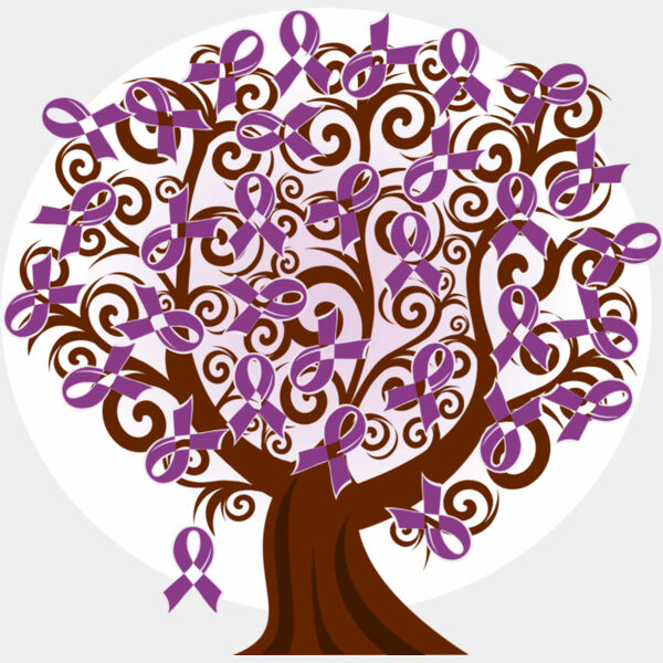 Pancreatic Cancer Alzheimers Disease Purple Ribbon Tree Thumbnail