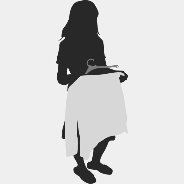 Housekeeper Folding Laundry Silhouette 1 Thumbnail