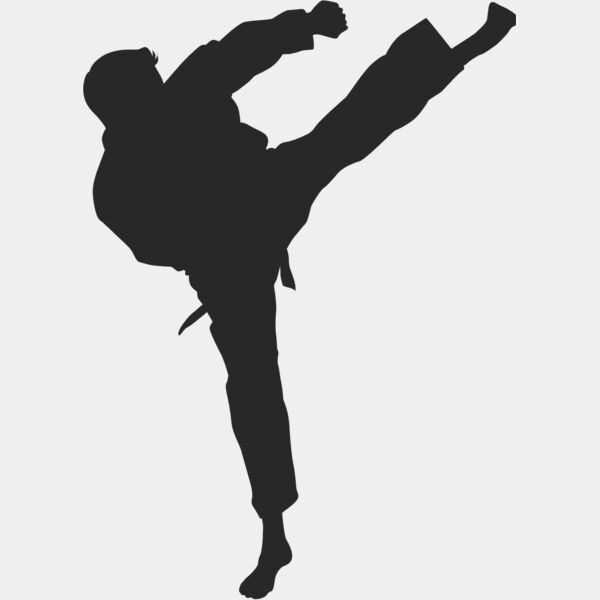 Martial Arts Fighter Silhouette 13 Thumbnail